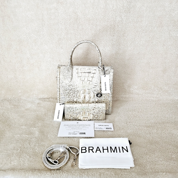 NWT Brahmin HOLOGRAM SmallCaroline w/Veronica Wallet
